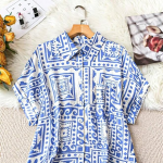 Women's Polyester Shirt with Pocket Half Sleeves