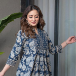 Women's Pure Cotton Paisley Printed Tunic Top