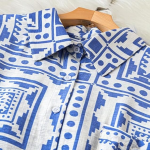 Women's Polyester Shirt with Pocket Half Sleeves