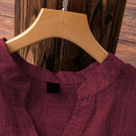 Women's Linen Blend Solid Regular Fit Tunic Top