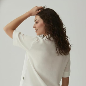 Women Cream Cotton Embroidered Tops